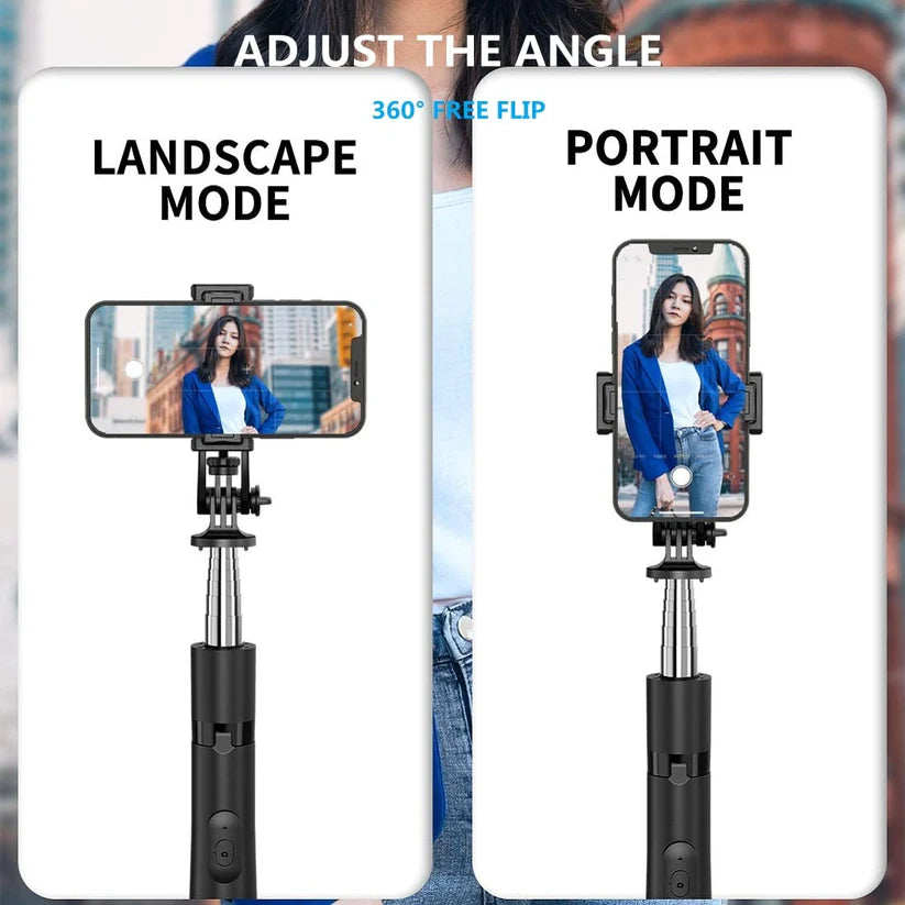 GADGETSKEY B6 Long Selfie Stick with Reinforced Tripod Stand 62 inch/157 cm