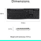 Logitech K270 Wireless Keyboard for Windows, 2.4 GHz Wireless, Full-Size, Number Pad, 8 Multimedia Keys, 2-Year Battery Life, Compatible with PC, Laptop, Black