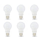 Basics Non-Dimmable LED Light Bulbs, Great Brightness, 40W Equivalent, 6W, E26 Standard Base, 2700K, 10,000 Hour Lifetime, Soft White A19, 6-Pack
