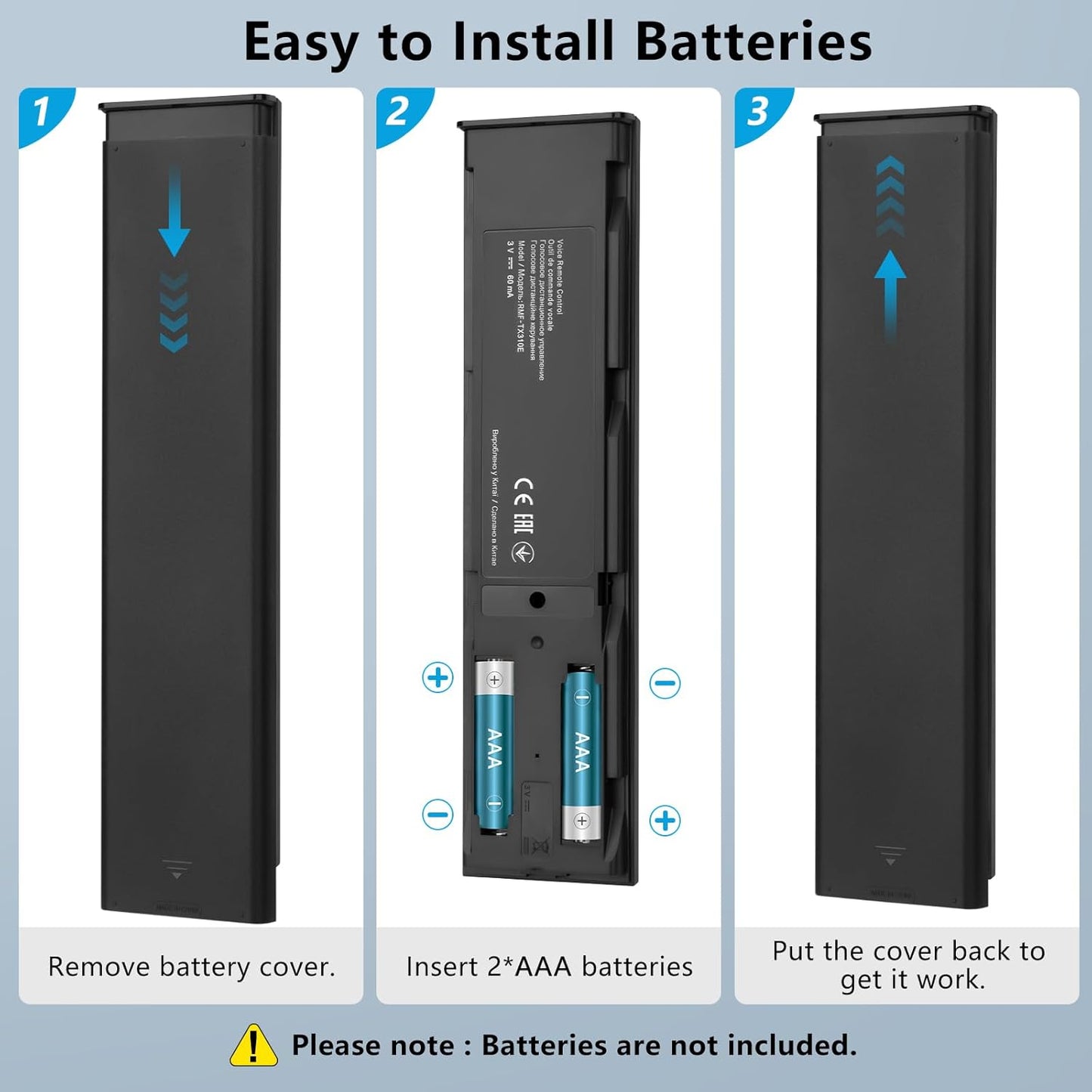 Voice Replacement Remote Control for Sony-Bravia-TVs，for All Sony 4K UHD LED LCD HD Smart TVs. 1-Year Warranty.