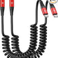 USB C Cable 3ft 2Pack USB C to USB C Charger Cable for Car, Coiled Type C Fast Charging Cable for iPhone 17/16/15/Plus/Pro/Pro Max/MacBook Pro 2020/iPad Pro 2020/iPad Air 4/Samsung Galaxy S23-Red