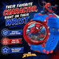 Marvel Spider-Man Kids' LCD Watch – Flashing LED Bullet Band, Digital Time Display, Red & Blue Design, Durable Plastic Case, Adjustable Silicone Strap – Fits Wrists 5.5" to 8"