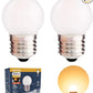 G40 1.5w Low Wattage Led Bulb Equivalent 15 Watt Standard E26 Base G14 Small Low Power Light Bulb, Frosted, Warm White 2700k, CRI 90+, 150lm, Pack of 2