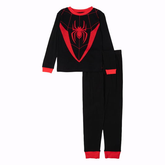 Marvel Boys' 2-piece Snug-fit Cotton Matching Holiday Pajama Set, Soft & Cute for Kids