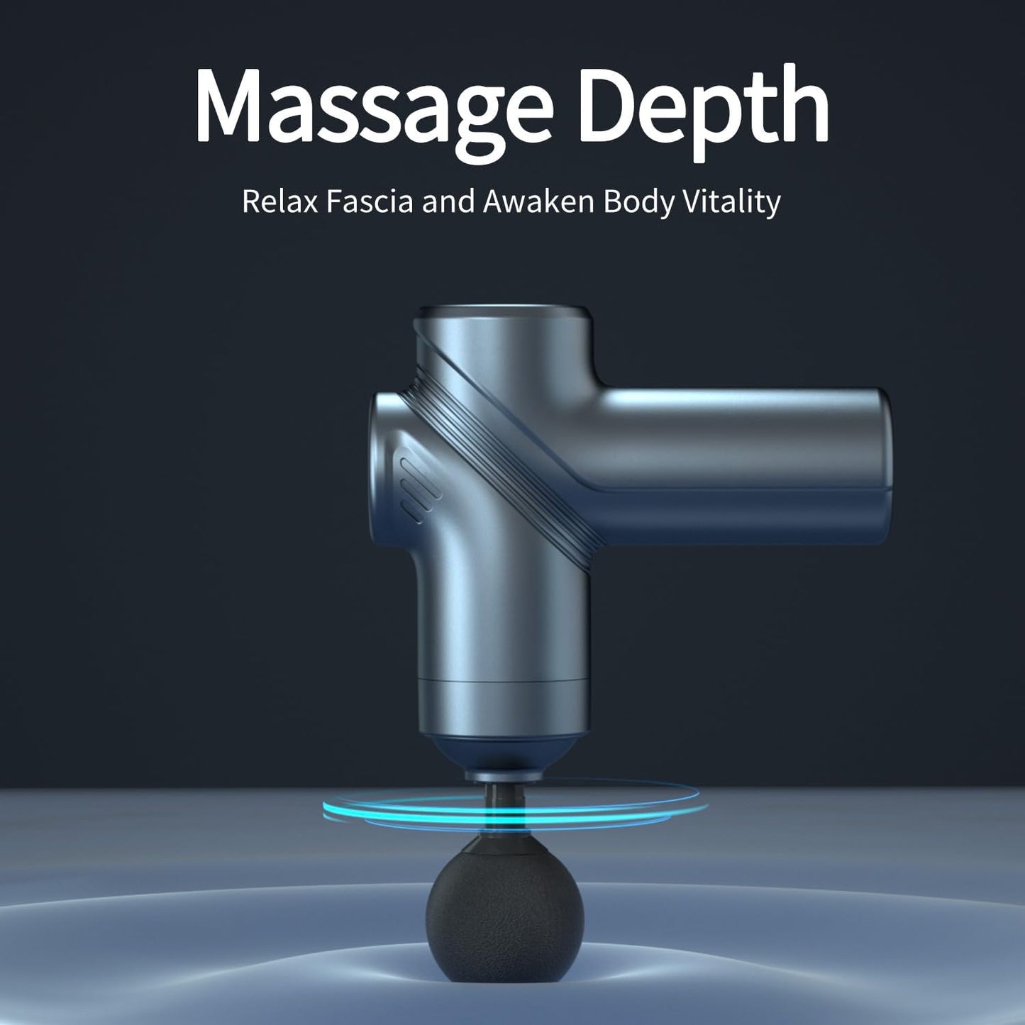 Massage Gun Deep Tissue, Silent Brushless Motor and Portable Massage Gun with 4 Interchangeable Heads for Deep Muscle Relief and Relaxation, Relax Gift