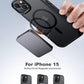 Tigowos Magnetic for iPhone 15 Case Drop Resistant Matte Skin Feeling Back Cover Shockproof Slim Fit for iPhone 15 Phone Case，Matte Black