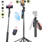 71” Auto Face Tracking Tripod for iPhone with Light,360° Rotating Phone Stand with Rechargeable Remote Control for TikTok Vlog Video Recording, Phone Tripod for Android Camera/GoPro/Ring Light