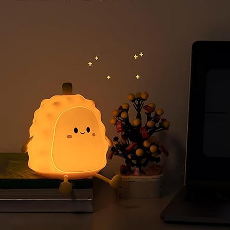 Durian Good Luck Silicone Touch Sensor Lamp | Durian Light Lamp, Silicone Nursery Light for Baby and Toddler, Durable Silicone Kids Night Lights for Bedroom, Cute Squishy Lamp for return gifts, birthday gifts, valentines gifts etc.