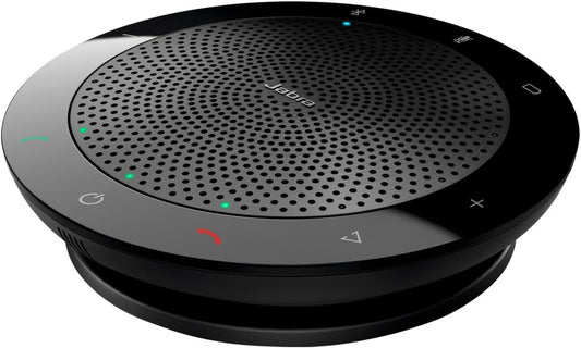 Jabra Speak 510 (2025 Edition) Portable, USB or Wireless Bluetooth Speaker for Meetings and Calls with Crystal-Clear Sound, Works with All Meeting Platforms - Microsoft Teams, Google Meet, Zoom, Black