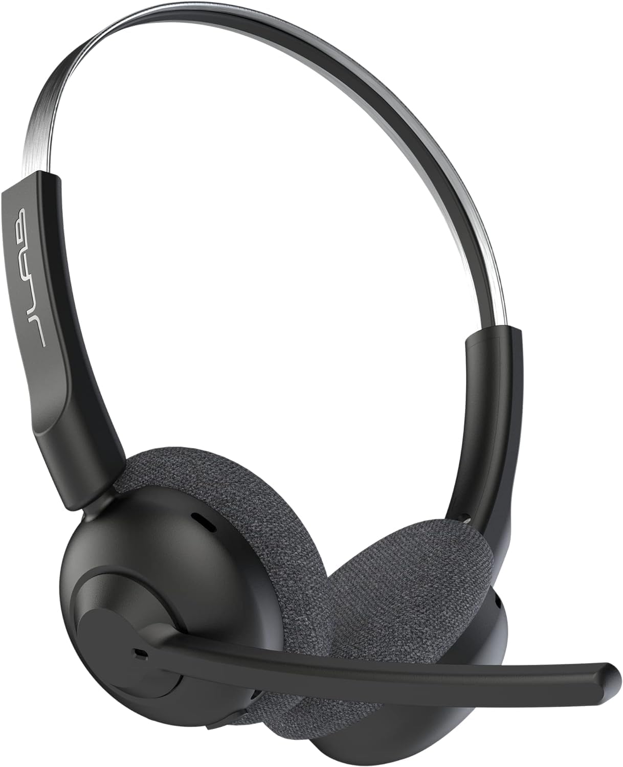 JLab Go Work Pop On-Ear Wireless Headset, Black, 50+ Hours Playtime, Bluetooth Multipoint, Rotating Boom Mic, Noise Canceling MEMS Microphone, Light-Weight, Portable, PC/Mac| Mobile (1 Pack)