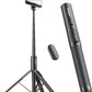 Sensyne 60" Phone Tripod - Selfie Stick, Lightweight All in One Phone Tripod Integrated with Wireless Remote Compatible with All Cell Phones for Selfie/Video Recording/Photo/Live Stream/Vlog（Black）