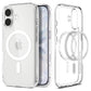 Spigen Ultra Hybrid MagFit Case for iPhone 17 - Clear White | MagSafe Compatible, Anti-Yellowing Crystal Clarity, Patented Air Cushion, MIL-STD-810H Military-Grade Drop Protection