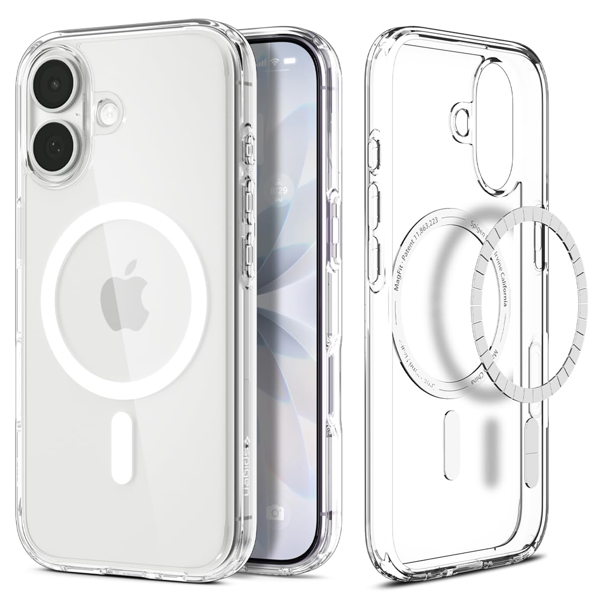 Spigen Ultra Hybrid MagFit Case for iPhone 17 - Clear White | MagSafe Compatible, Anti-Yellowing Crystal Clarity, Patented Air Cushion, MIL-STD-810H Military-Grade Drop Protection