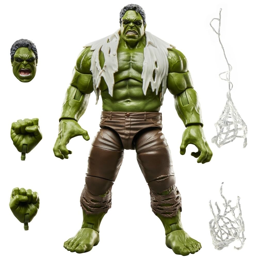 Marvel Legends Series Hulk, Spider-Man: Brand New Day Collectible 6-Inch Action Figure Set | Marvel Legends Spider-Man Brand New Day 7 Inch Action Figure Deluxe - Hulk