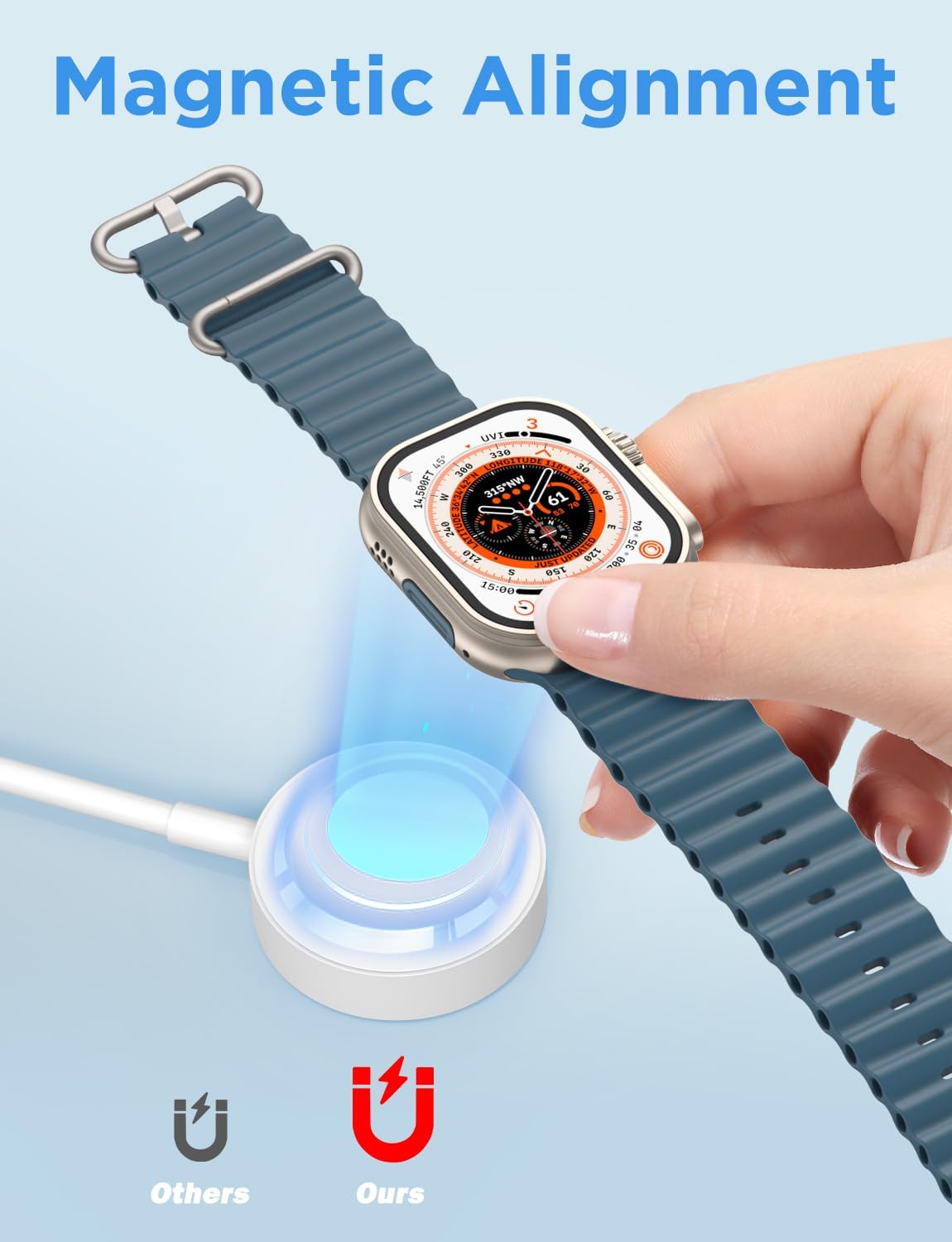 𝟐𝟎𝟐𝟔 𝐔𝐩𝐠𝐫𝐚𝐝𝐞𝐝 for Apple Watch Charger USB Magnetic Fast Charging Cable Portable Wireless Charging Accessories Compatible with iWatch Series 11/10/9/8/7/6/5/4/3/2 Ultra 3/2/SE-3.3FT