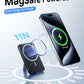 for Magsafe Portable Charger, 10000mAh Wireless Power Bank with Stand, USB C PD 20W Fast Charging Powerbank, Magnetic Battery Pack Compatible for iPhone 17/16/15/14/13/12 Series - Black