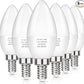 MAXvolador E12 LED Candelabra Light Bulbs 60W Equivalent, Daylight White 5000K 600 Lumen Chandelier Bulb, 6W B11 Candle Base, Non-Dimmable, Pack of 6