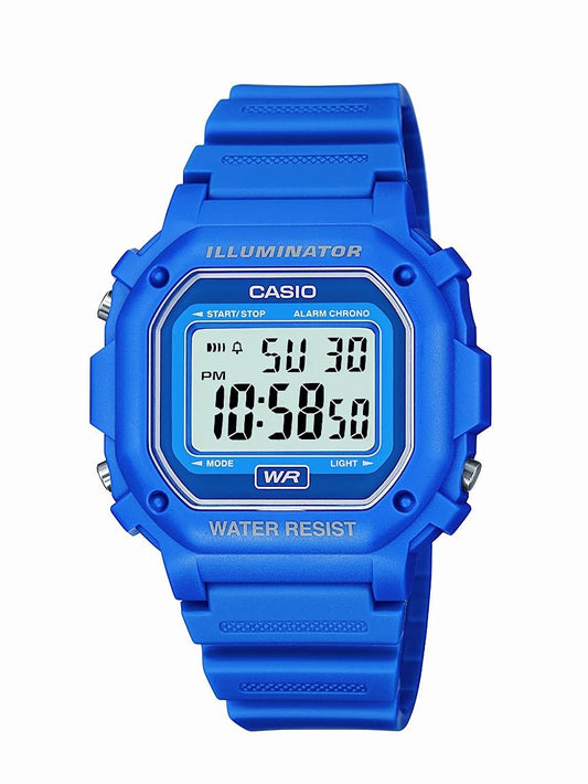 Casio F108WH Series | Men's Digital Watch | Illuminator | Water Resistant | LED Light | Daily Alarm | 1/100 SEC Stopwatch | 3 Hands (HR, Min, SEC) | Date/Day Display | Daily Alarm | 7 Year Battery