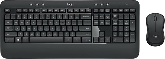 Logitech MK540 Advanced Wireless Keyboard and Mouse Combo for Windows, 2.4 GHz Unifying USB-Receiver, Multimedia Hotkeys, 3-Year Battery Life, for PC, Laptop