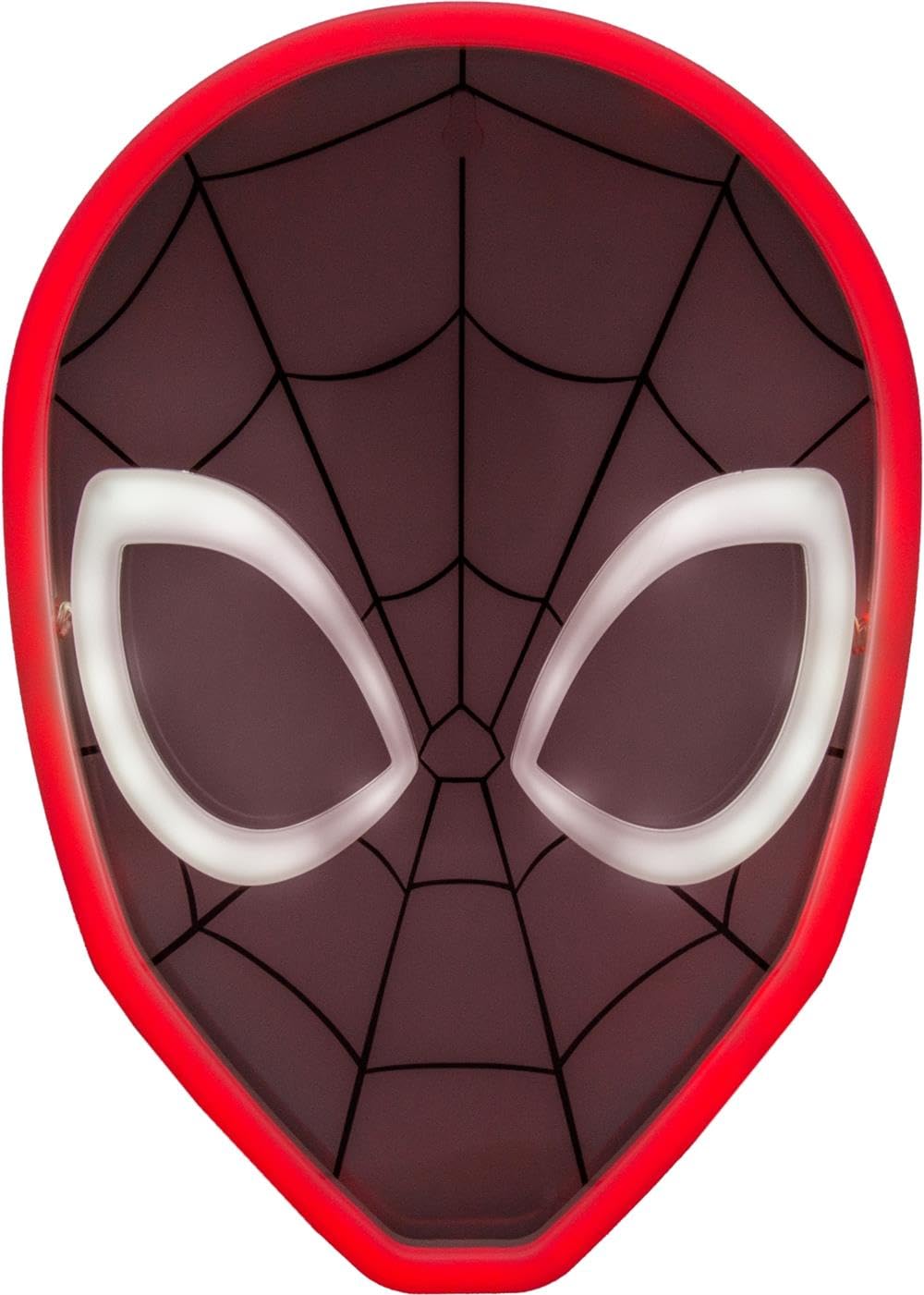 Spider-Man LED Neon Light - Officially Licensed Marvel Product | 26cm Spider-Man Mask Design • Vibrant Red LED Neon Glow • USB Powered Wall Mountable Display