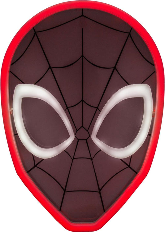 Spider-Man LED Neon Light - Officially Licensed Marvel Product | 26cm Spider-Man Mask Design • Vibrant Red LED Neon Glow • USB Powered Wall Mountable Display