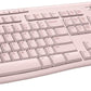 Logitech MK270 Wireless Keyboard and Mouse Combo for Windows, 2.4 GHz, 8 Multimedia Keys, PC, Laptop, Wireless Keyboard Compact Mouse Combo - Rose