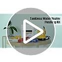 Tankless Water Heater Flushing Kit Includes 1/6HP Submersible Sump Pump with Two Adapters & 3 Gallons Pail with Bucket Lid Opener & Two 1/2” Dia X 6’ PVC Hoses with Washers