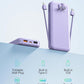 Portable Charger, 12000mAh 22.5W USB C Fast Charging Power Bank with Built-in Cables and AC Wall Plug, Smart LED Display Travel Essentials Battery Pack Compatible with iPhone, iPad, Samsung etc Purple