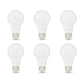 Basics A19 LED Light Bulbs, 60 Watt Equivalent, Energy Efficient 9W, E26 Standard Base, Soft White 2700K, Dimmable, 10,000 Hour Lifetime , 6-Pack