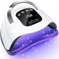 Wisdompark 320W UV LED Nail Lamp, Nail Dryer for Gel Polish with 72Pcs Lamp Beads and Automatic Sensor/4 Timer Setting Professional Nail Art Tools