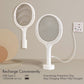 GeckoMan Rotating Head Electric Fly Swatter Racket Rechargeable Bug Zapper Racket Bug Zapper Indoor Fly Zapper Mosquito Zapper Flies Killer for Indoors, with a Telescopic Extension