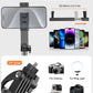 71” Auto Face Tracking Tripod for iPhone with Light,360° Rotating Phone Stand with Rechargeable Remote Control for TikTok Vlog Video Recording, Phone Tripod for Android Camera/GoPro/Ring Light