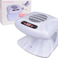 Gegong Air Nail Dryer with Automatic Sensor, 300W Timing Fan Blow for Both Hands and Feet, Warm & Cool Wind Blower Regular Polish, Home Salon Use No Harmful (Light Blue)