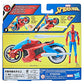 Marvel Spider-Man Web Blast Cycle, 4-Inch Action Figure with Vehicle and 2 Web Projectiles, Kids Playset for Ages 4 and Up