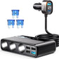 9 in 1 Cigarette Lighter Splitter, JOYROOM 210W Cigarette Lighter Adapter with PD/QC 3.0 * 2 Charge(3.3FT Cable), 12V/24V Independent Switches DC Cigarette Outlet Car Charger for All Car Devices