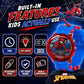 Marvel Spider-Man Kids' LCD Watch – Flashing LED Bullet Band, Digital Time Display, Red & Blue Design, Durable Plastic Case, Adjustable Silicone Strap – Fits Wrists 5.5" to 8"