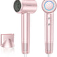 Hair Dryer, High-Speed Ionic Low Noise Blow Dryer with Brushless Motor for Fast Drying, Thermo-Control Quiet Compact Hair Blow Dryer, Hairdryer with 1 Nozzle Attachments for Home Salon Travel
