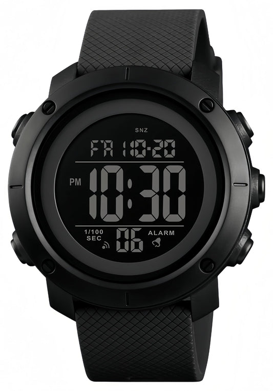 SNE Digital Watch Sports Waterproof Military Back Light Small Watch for Men Black 1426