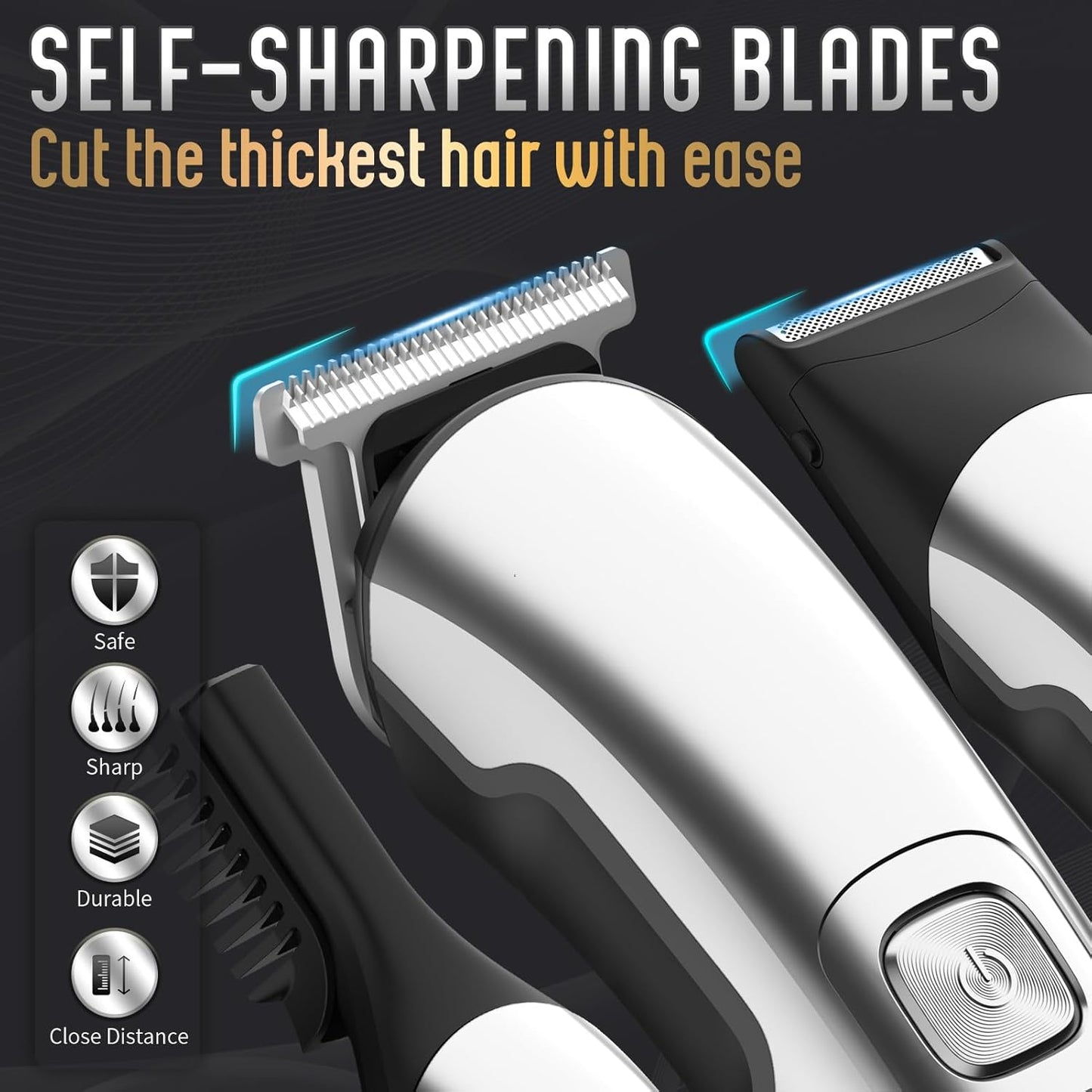Ufree Beard Trimmer for Men, Waterproof Electric Razor for Nose, Body, Face & Mustache, Cordless Hair Clippers Shavers Grooming Kit, Valentines Day Gifts for Men Husband Father