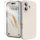 for iPhone 17 Case, Liquid Silicone Cover with Camera Protection Anti-Scratch Soft Microfiber Lining Shockproof Protective Phone Case for iPhone 17 6.3", Stone