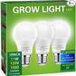 Briignite Full Spectrum LED Grow Light Bulb - A19 E26 Base, 11W (100W Equivalent) - for Indoor Plants, Seed Starting - 3 Pack
