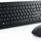 Dell Wireless Keyboard and Mouse - KM3322W, Wireless - 2.4GHz, Optical LED Sensor, Mechanical Scroll, Anti-Fade Plunger Keys, 6 Multimedia Keys, Tilt Leg - Black