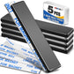 MIKEDE Neodymium Magnets, 5 Pack Black Super Strong Magnets Bar, Waterproof Heavy Duty Magnet with Adhesive Backing, Rare Earth Small Magnet Strips for Fridge, DIY, Craft, Science - 60x10x3 mm