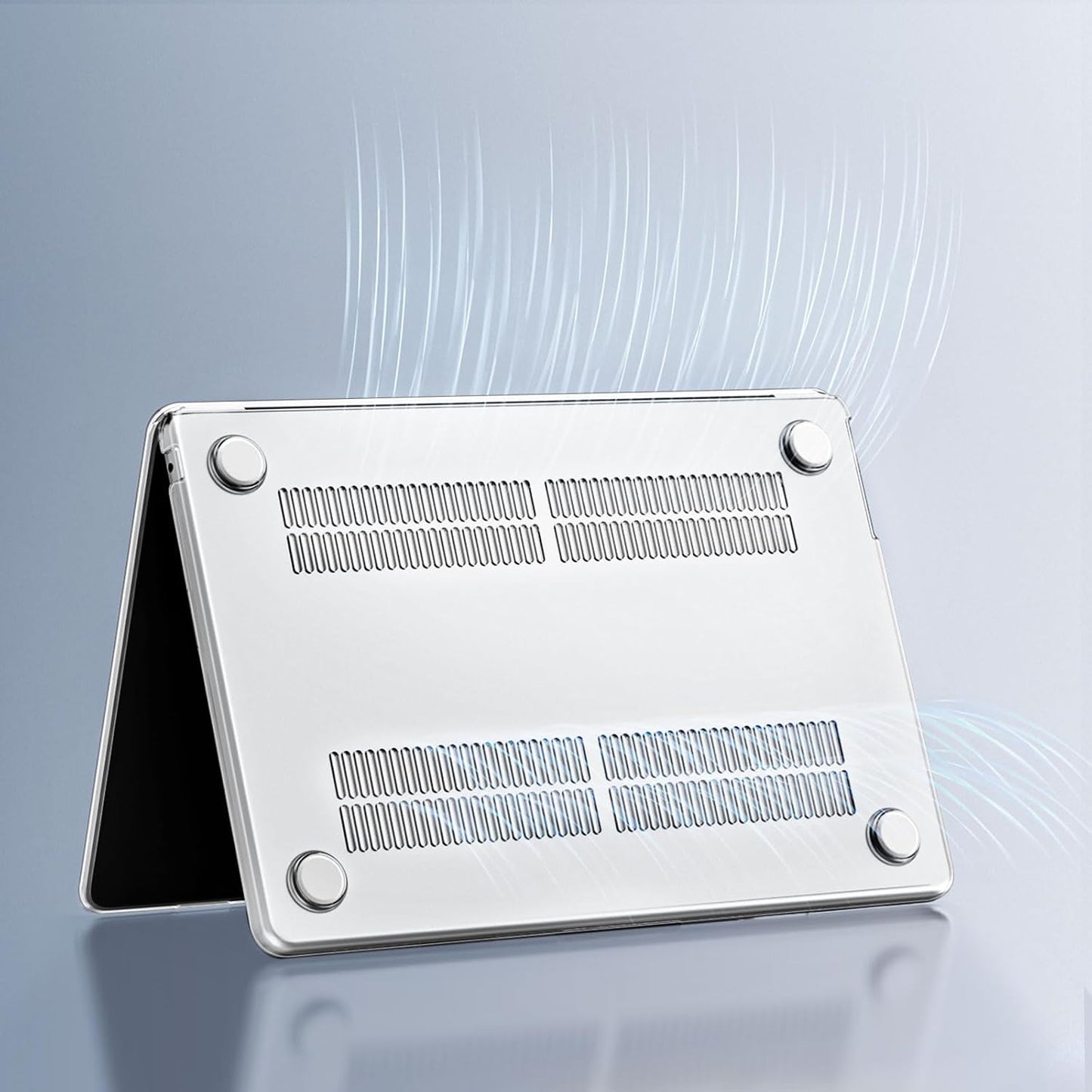 MOSISO Compatible with MacBook Air 13 inch Case 2026 2025 2024 2023 2022 M4 A3240 M3 A3113 M2 A2681,Plastic Hard Shell&Keyboard Cover&Screen Film&Pouch for MacBook Air 13.6 inch Case, Crystal Clear