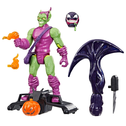 MixMashers Marvel Spider-Man Deluxe Green Jester Figure to Mix and Combine with Accessories, 12.5 cm Scale, Superhero Toys, Ages 4 and Above