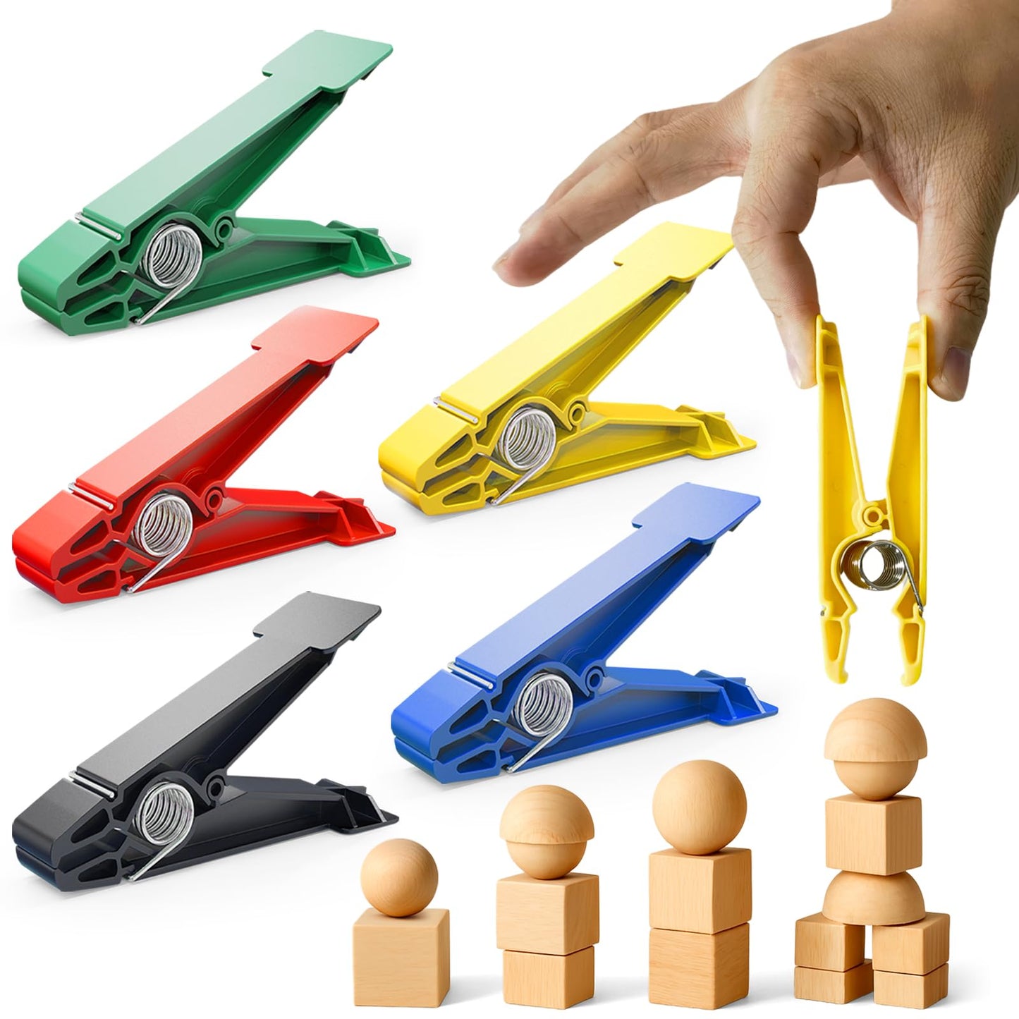 FitBeast Finger Exerciser Set – 5 Resistance Clips for Hand Therapy, Grip Strength & Dexterity – Ideal Finger Strengthener for Rehab, Stroke Recovery, Arthritis, Seniors & Athletes