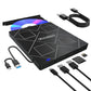 5-in-1 Extemal CD/DVD Drive for Laptop,USB 3.0 & Type-C Portable CD/DvD Rw Burner with SD/TF Card Reader &DVD-ROM Rewritable Player，Compatible with Laptop Pc Desktop, Windows11/10/8/7 Linux Mac os