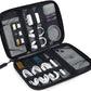 BAGSMART Large Electronics Travel Organizer Case, Tech Accessories Cord Storage Bag for Phone, Power Bank, SD Card, Cables, Black