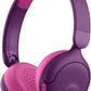 JLab JBuddies ANC 2 in 1 Wireless + Wired Kids Headphones, Active Noise Canceling and Be Aware Modes, Safe Volume Settings, 50+ Hours Playtime, Adjustable, Purple/Pink