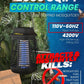 Bug Zapper 4200V for Outdoor and Indoor, 9.84 Ft Power Cord with Switch, Waterproof Electric Mosquito Zappers(3rd Generation), Mosquito lamp, Electronic Bug Zapper Light Bulb